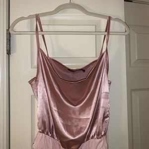 Pink cowl neck body suit. Nasty Gal NWT